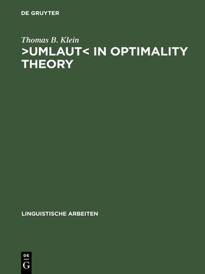 cover image of ›Umlaut  in Optimality Theory